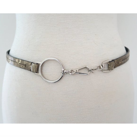 PRADA python snake print O-ring belt